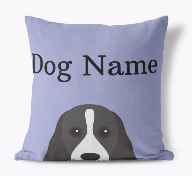 {dogsName}'s Icon & Name: Personalised {breedFullName} Canvas Cushion